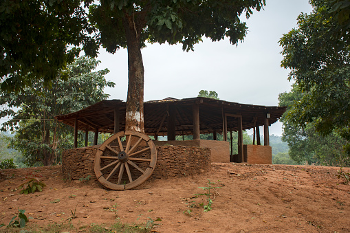 6th December, 2023, Chitrakote falls, Jagdalpur, India: Beautiful traditional tribal bamboo cottage or hut at Kanger valley national park, Chattisgarh, India.