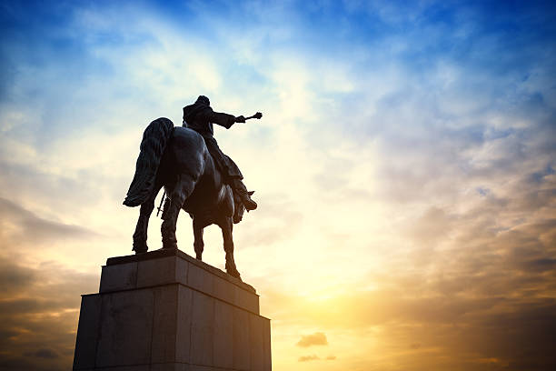 Equestrian statue of General Jan Zizka on Vitkov Hill in Prague.