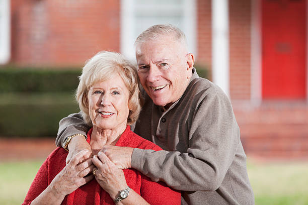 istock Happy senior couple 187142251