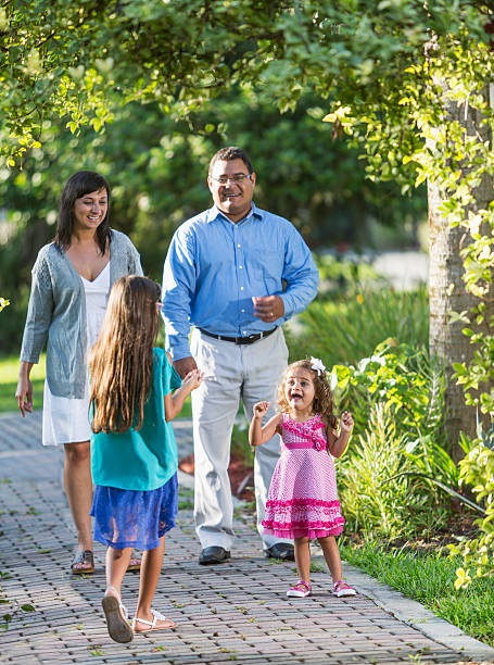 istock Hispanic family with two girls 187143265