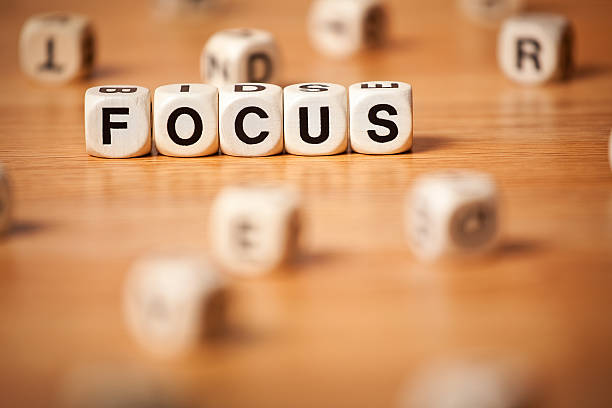 Word Focus Spelled In Letter Cubes