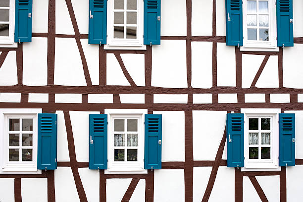 istock Facade of an old half-timbered house 187147604