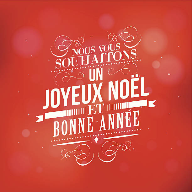 ilustrações de stock, clip art, desenhos animados e ícones de natal e ano novo desejo em francês - new years eve 2014 christmas retro revival