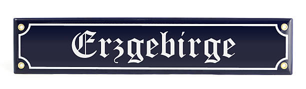 street sign Erzgebirge - Germany street sign Erzgebirge, well known mountain region in Saxony, Germany.http://www.afrost-fotografie.de/add/blech.jpg  erzgebirge stock pictures, royalty-free photos & images