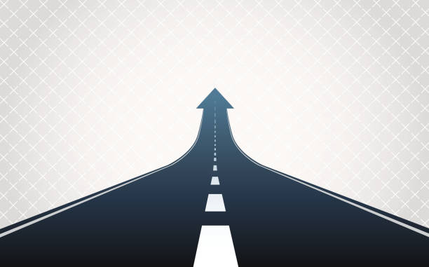 화살표 road - moving up arrow sign improvement growth stock illustrations