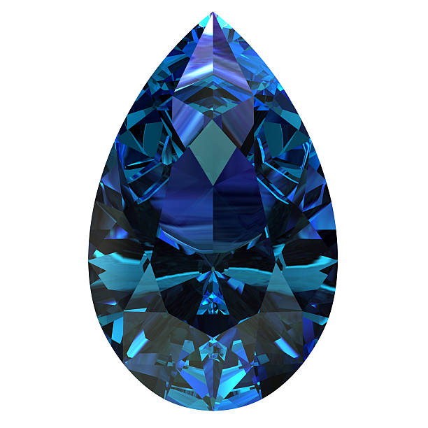 alexandrite - sapphire gem topaz blue foto e immagini stock
