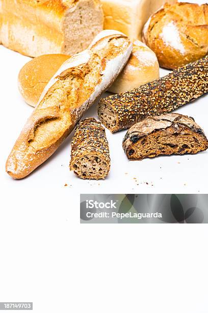 Essen Verschiedene Arten Von Brot Stockfoto und mehr Bilder von Baguette - Baguette, Brotkrumen, Brotlaib