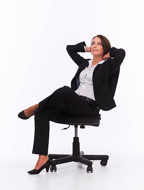 istock Businesswoman sit on chair 187149854