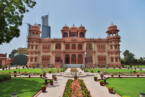 Karachi, Pakistan - 21 Mar 2021: Mohatta Palace Museum in Karachi, Pakistan