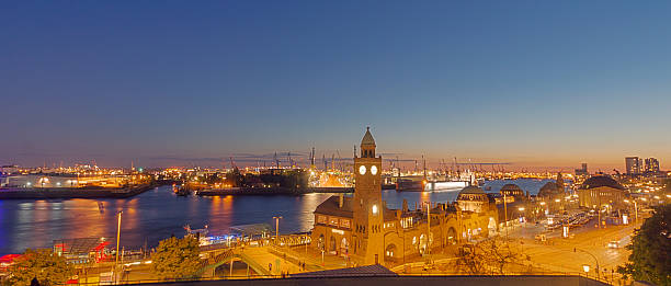 istock Panorama of the Hamburg harbor 187150092