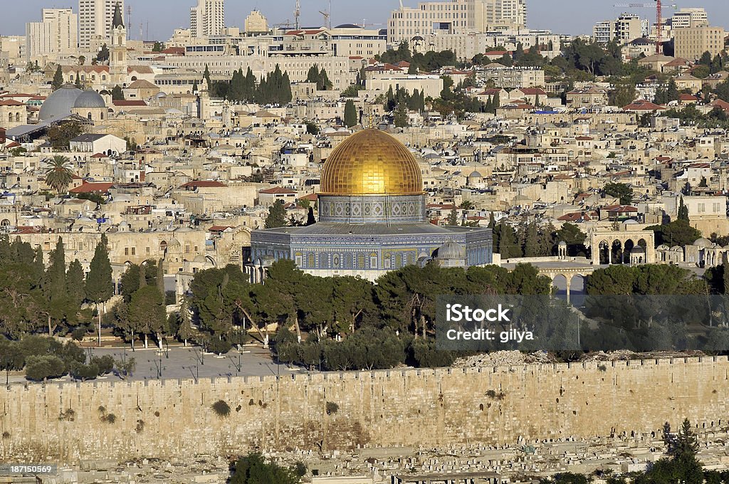 도메 의 바위산, 주요 사원 on 예루살렘's - 로열티 프리 0명 스톡 사진