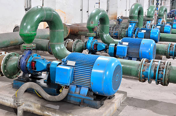istock Sewage treatment pumping station 187150763