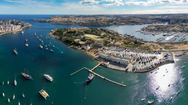 istock Sliema and Valletta cities captured from above for a breathtaking view 1871515905