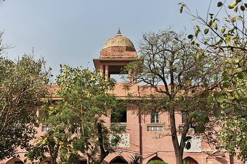 Lahore, Pakistan - 28 Mar 2021: University building in Lahore, Punjab province, Pakistan