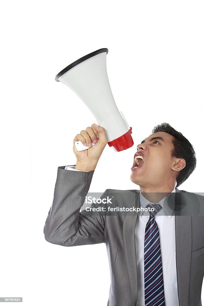 Homem com Megafone - Royalty-free Adulto Foto de stock