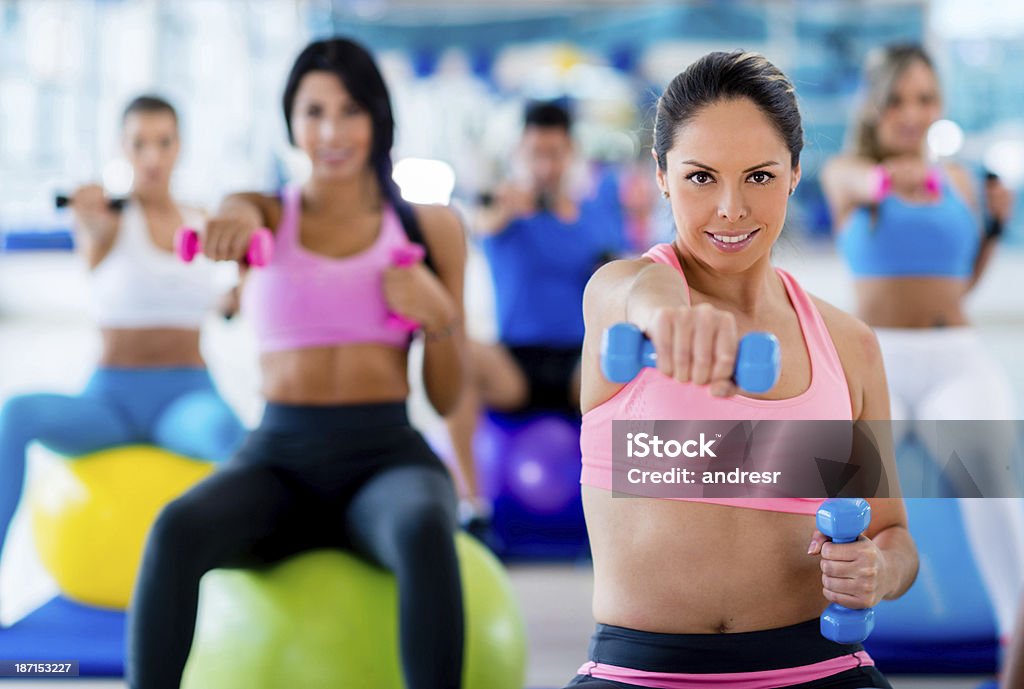 Fitness-Menschen Krafttraining - Lizenzfrei Abnehmen Stock-Foto