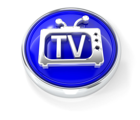 TV service icon. 3D rendered icon.