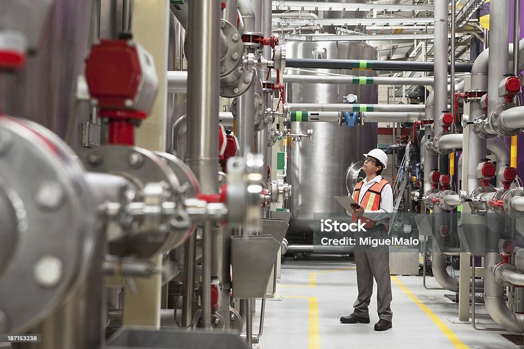 Industrie Kontrollinspektoren - Lizenzfrei Maschinenteil - Ausrüstung und Geräte Stock-Foto