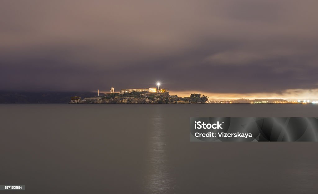 night alcatras Alcatraz Island Stock Photo