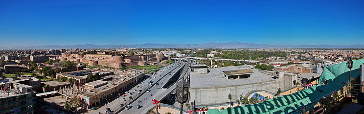 Peshawar, Pakistan - 30 Mar 2021: The panoramic view of Peshawar, Pakistan