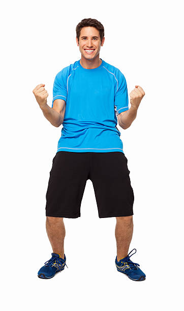 istock Excited Male Athlete - Isolated 187156733