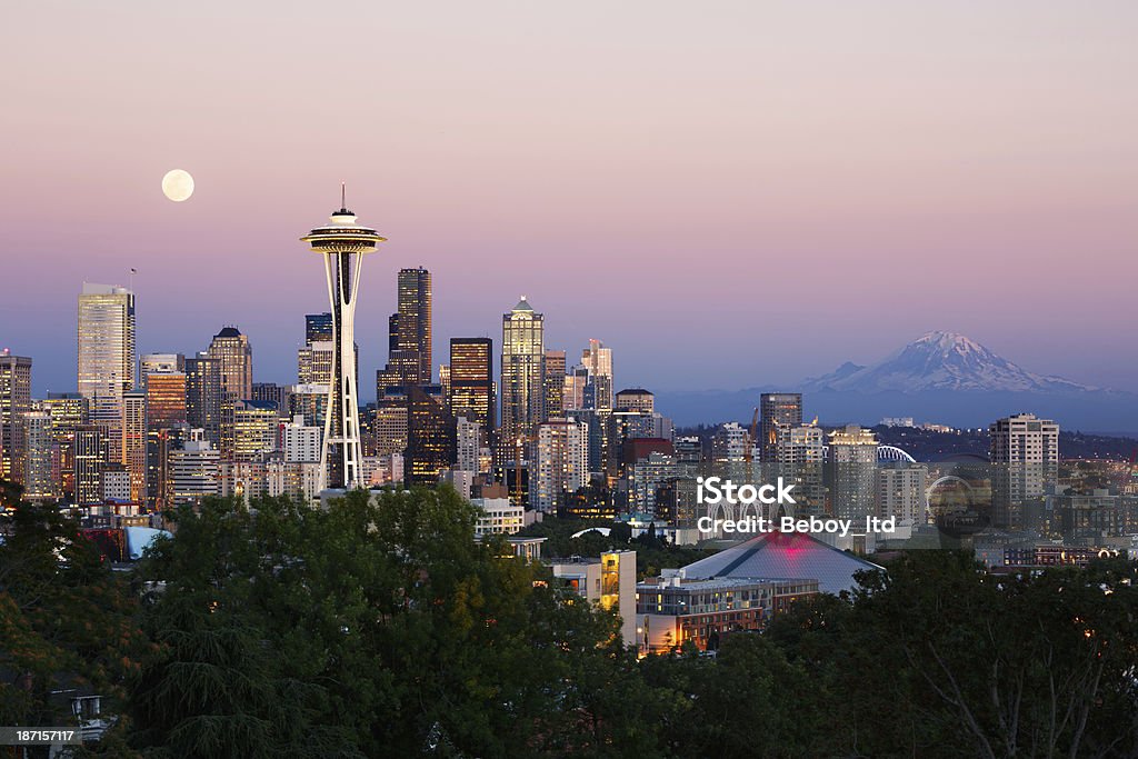 Horizonte de Seattle - Foto de stock de Seattle libre de derechos