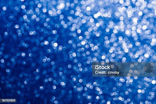 Blue Defocused Glitter Background Stock Photo - Download Image Now - Abstract, Backgrounds, Blue