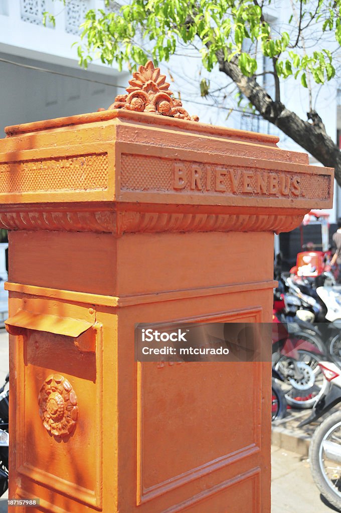 historical Dutch postbox Jakarta, Java, Indonesia: historical Dutch postbox (Brievenbus = Letter box, Buslichting = Collection) - remains of the Dutch Empire - photo by M.Torres Accessibility Stock Photo