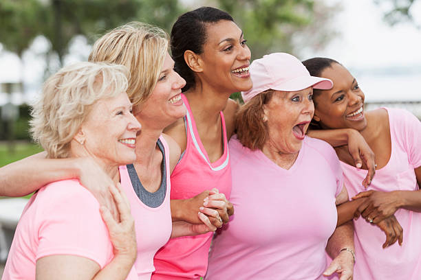istock Group of women wearing pink 187158340