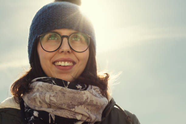istock Beaming lady basks in sunny radiance 1871607722