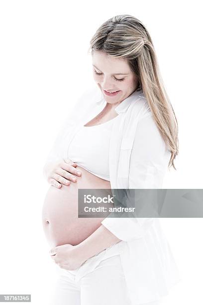 Beautiful Pregnant Woman Stock Photo - Download Image Now - Abdomen, Adult, Adults Only