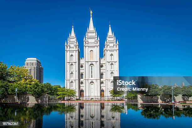 Salt Lake City Lds Temple Stock Photo - Download Image Now - Mormonism, Salt Lake City - Utah, Temple Square