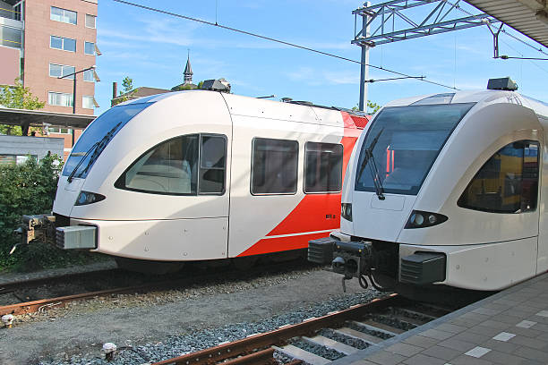 istock Arrival of the train at railway station 187163545