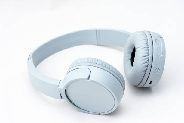 istock Close-up wireless headphones isolated on a white background. 1871640974
