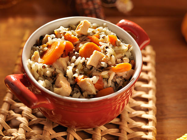 istock Soup- Chicken and wild rice with carrots 187164629