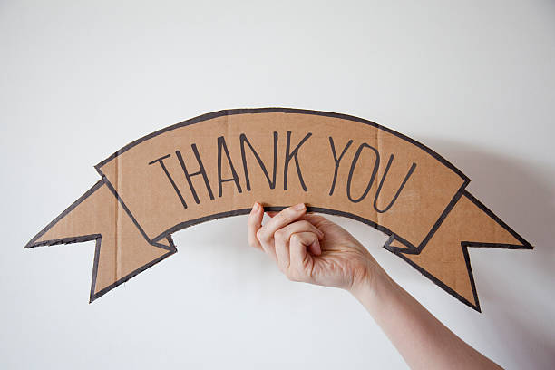 Thank you cardboard banner