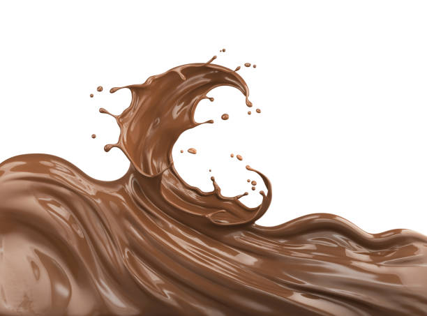 istock chocolate splash and pouring,isolated on white background. 1871657322