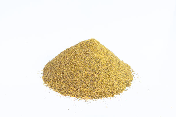 istock Mustard cake fertilizer isolated on white background 1871663974