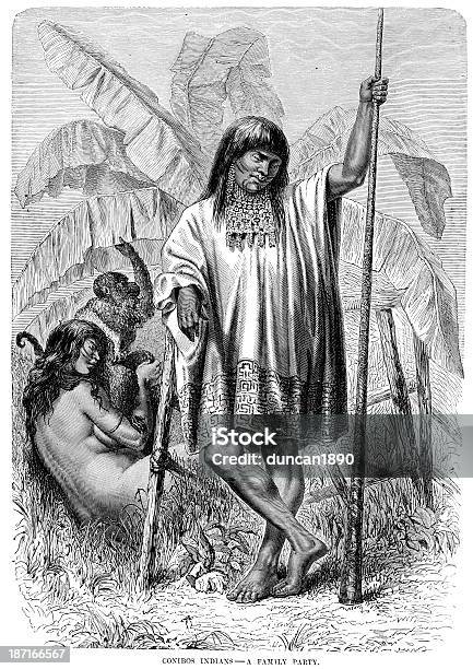 Conibo Indians Stock Illustration - Download Image Now - 19th Century, 19th Century Style, Adult