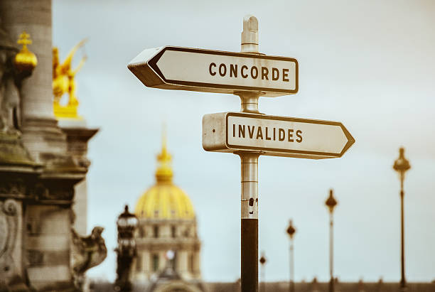 Paris Street Signs: Concorde and  Invalides directions