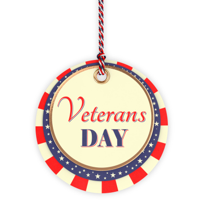 Veterans day isolated on white. Related images: