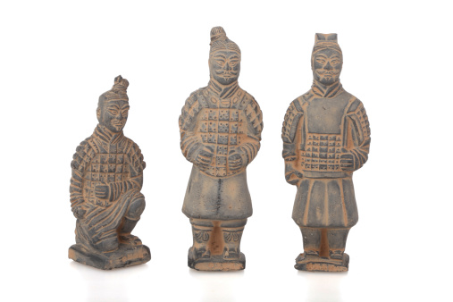 Terracotta Warrior on white background