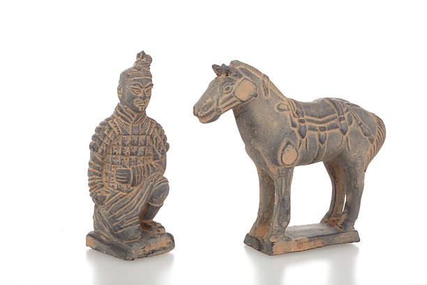 terakotowa warriors - horse terracotta soldiers china terracotta zdjęcia i obrazy z banku zdjęć