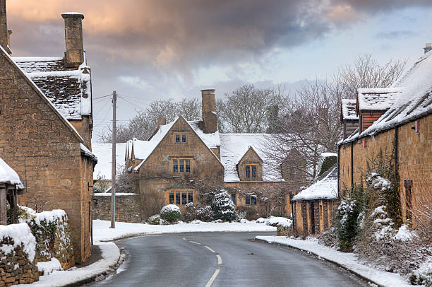 Beautiful Cotswold landscape around the historical village of Bibury