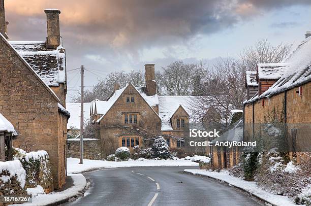 Cotswold Village In Snow Stock Photo - Download Image Now - Winter, Chipping Campden, Cotswolds