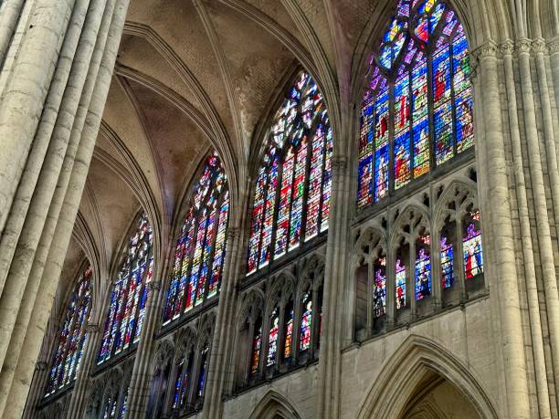 istock Stained glass windows in Troyes Cathedral 1871677169