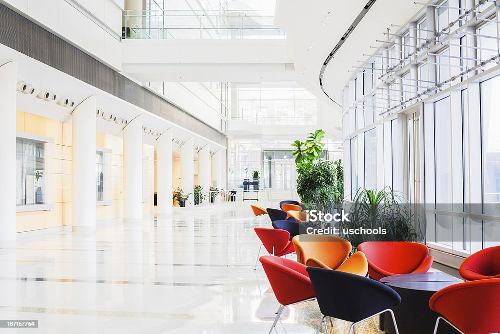 Modern Glass Office Chair Stock Photo