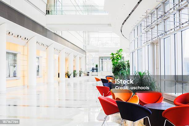 Modern Glass Office Stock Photo - Download Image Now - Chair, Desk, Glass - Material