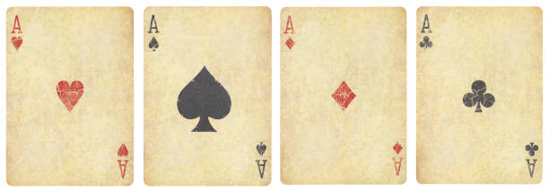 istock Collection of Aces Cards (Isolated on white) 187167949