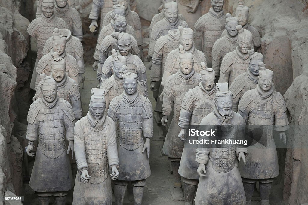 Cerâmica de Terracota Warriors - Royalty-free Antigo Foto de stock